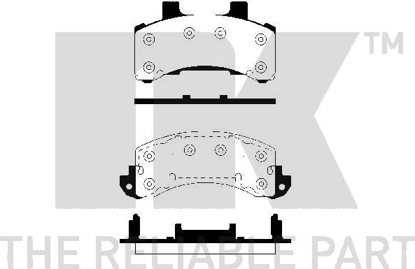 NK 229202 - Гальмівні колодки, дискові гальма autocars.com.ua