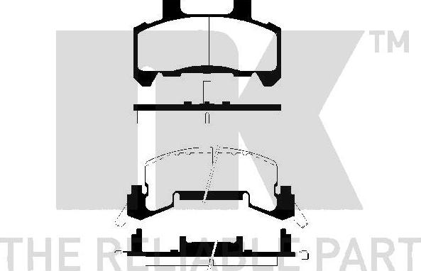 NK 229206 - Гальмівні колодки, дискові гальма autocars.com.ua