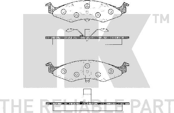 NK 229313 - Тормозные колодки, дисковые, комплект avtokuzovplus.com.ua