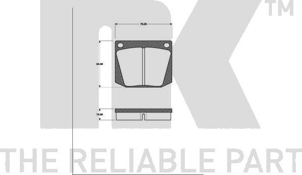 NK 229902 - Гальмівні колодки, дискові гальма autocars.com.ua