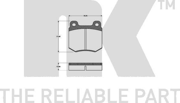 NK 229912 - Гальмівні колодки, дискові гальма autocars.com.ua