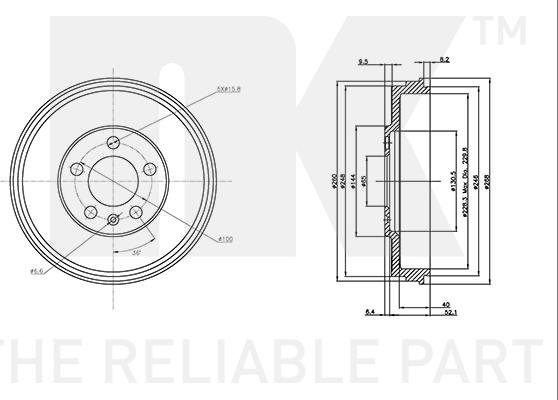 NK 254304 - Тормозной барабан avtokuzovplus.com.ua