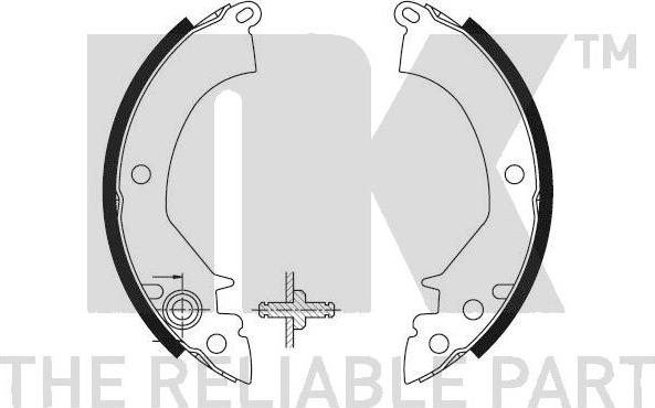 NK 2730384 - Комплект гальм, барабанний механізм autocars.com.ua