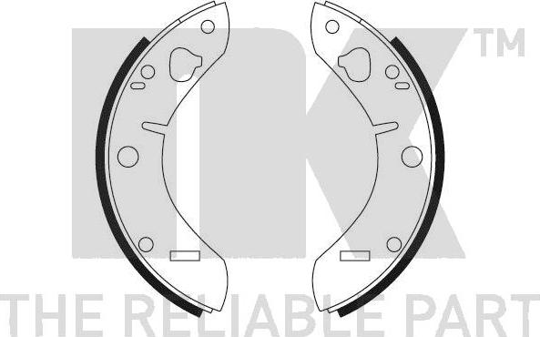 NK 2799011 - Комплект тормозных колодок, барабанные avtokuzovplus.com.ua