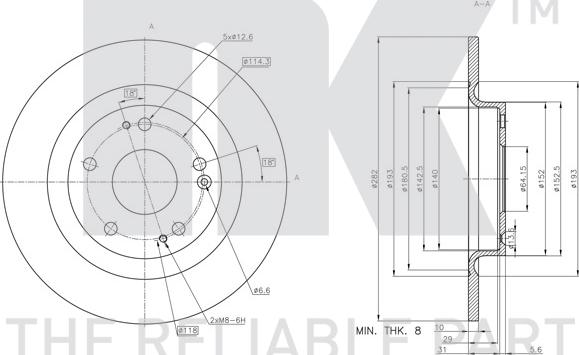 NK 312675 - Тормозной диск autodnr.net