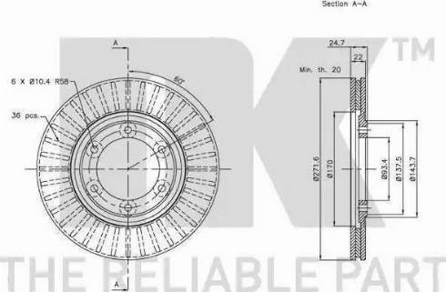 NK 60372908 - Амортизатор avtokuzovplus.com.ua