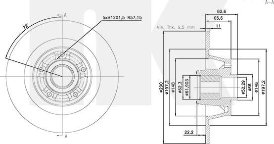 NK 3139110 - Тормозной диск autodnr.net