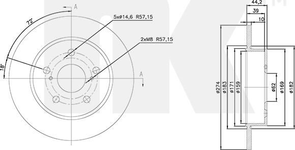 NK 3145101 - Тормозной диск avtokuzovplus.com.ua