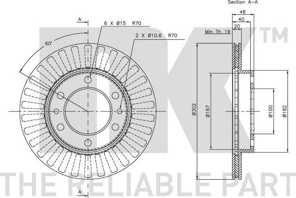 NK 314522 - Тормозной диск avtokuzovplus.com.ua