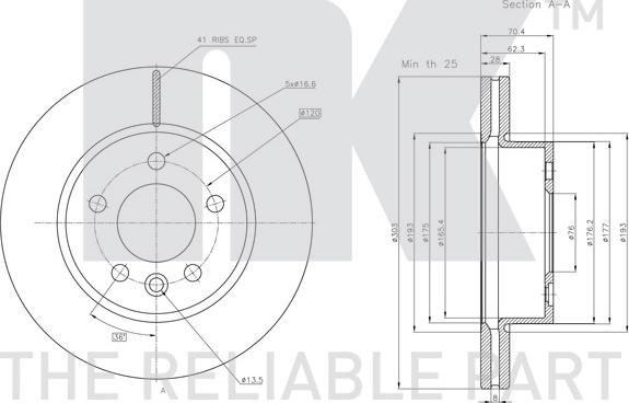 NK 3147178 - Тормозной диск avtokuzovplus.com.ua