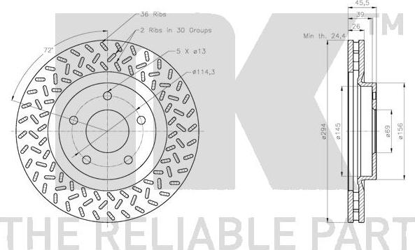 NK 319329 - Тормозной диск autodnr.net