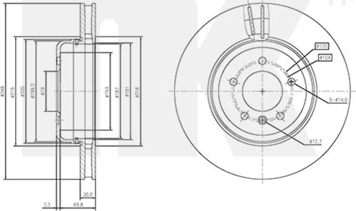 NK 3415103 - Тормозной диск avtokuzovplus.com.ua