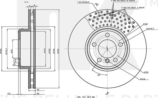 NK 3415120 - Тормозной диск avtokuzovplus.com.ua