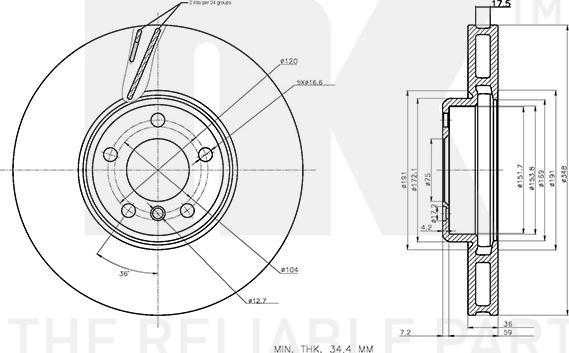 NK 3415124 - Тормозной диск autodnr.net