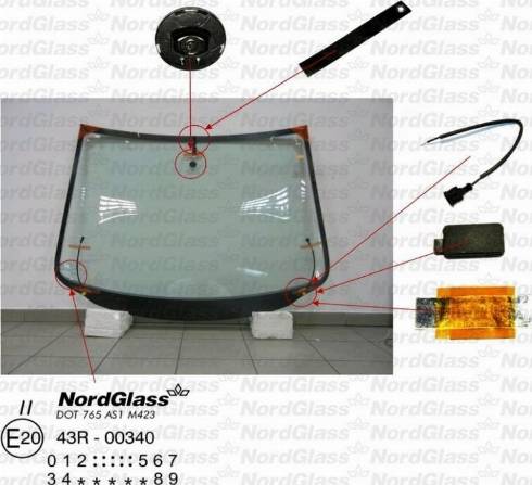 NordGlass 4042524 - Вітрове скло autocars.com.ua