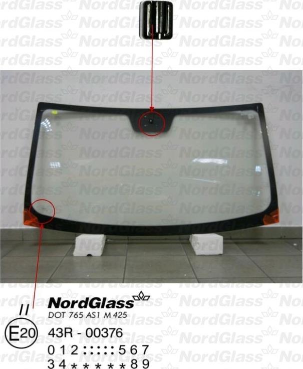 NordGlass 4042485 - Вітрове скло autocars.com.ua