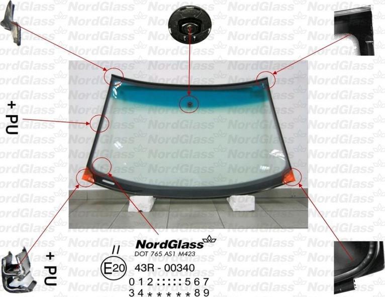 NordGlass 4045115 - Вітрове скло autocars.com.ua