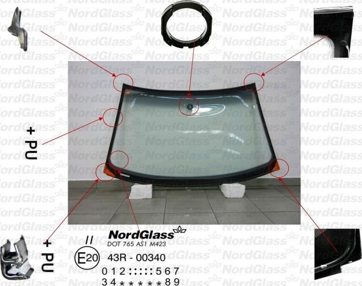 NordGlass 4042508 - Вітрове скло autocars.com.ua