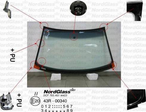 NordGlass 4042509 - Вітрове скло autocars.com.ua