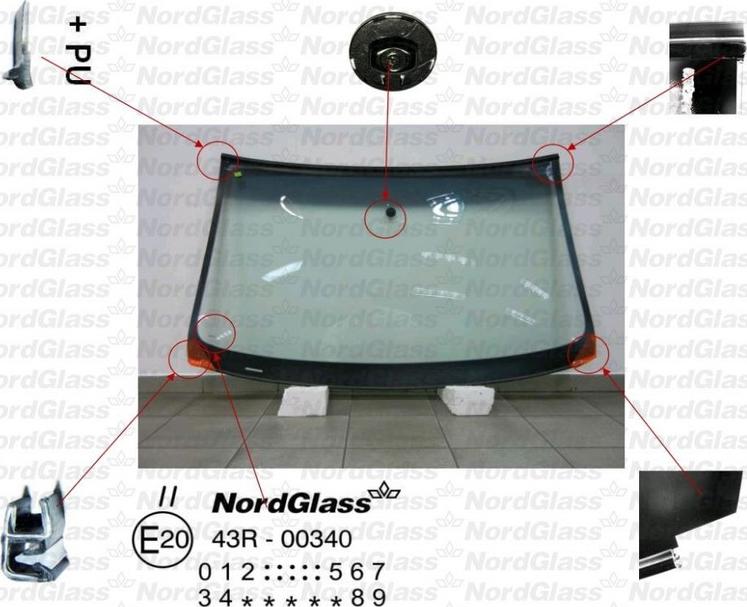 NordGlass 4042545 - Вітрове скло autocars.com.ua