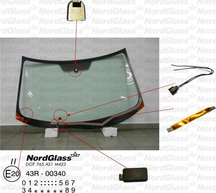 NordGlass 4042571 - Ветровое стекло avtokuzovplus.com.ua