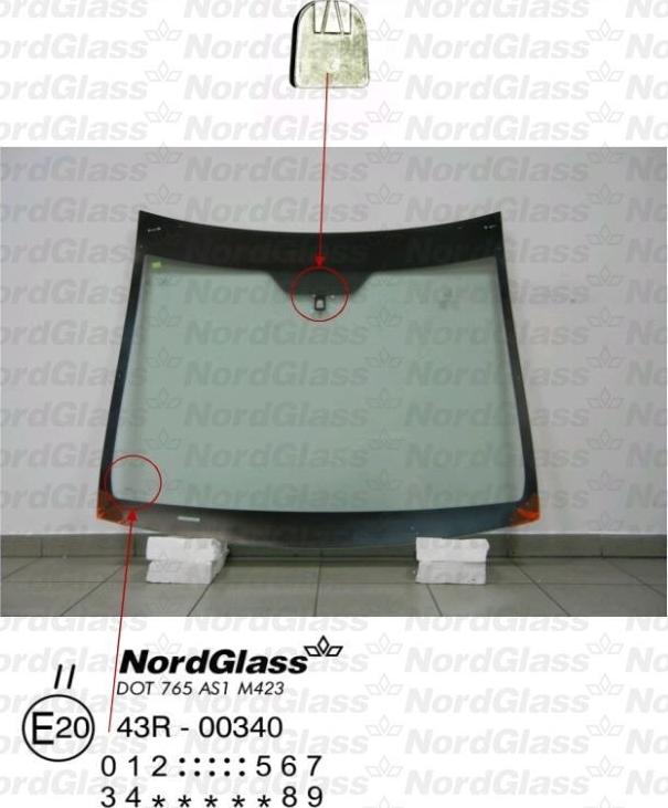 NordGlass 4042617 - Вітрове скло autocars.com.ua