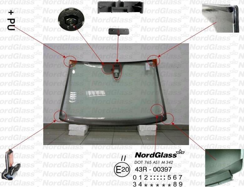 NordGlass 4042620 - Вітрове скло autocars.com.ua
