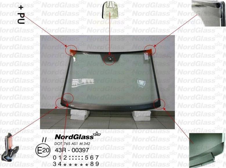 NordGlass 4042621 - Вітрове скло autocars.com.ua