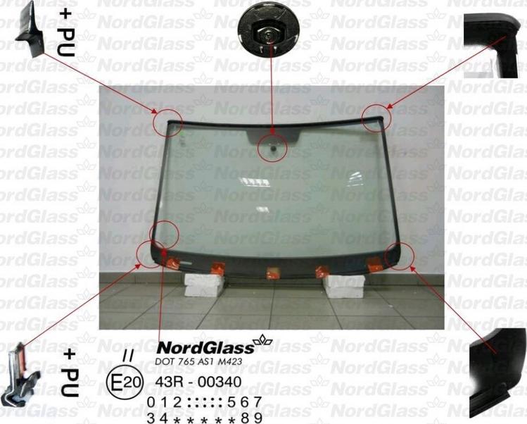 NordGlass 4042631 - Вітрове скло autocars.com.ua