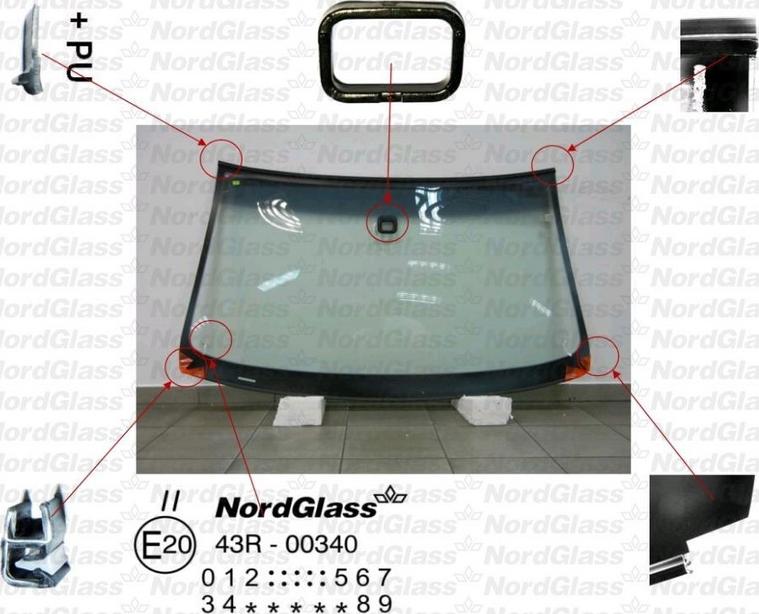 NordGlass 4042632 - Вітрове скло autocars.com.ua