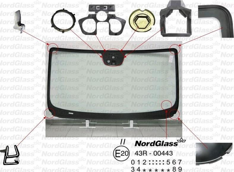 NordGlass 4042683 - Вітрове скло autocars.com.ua