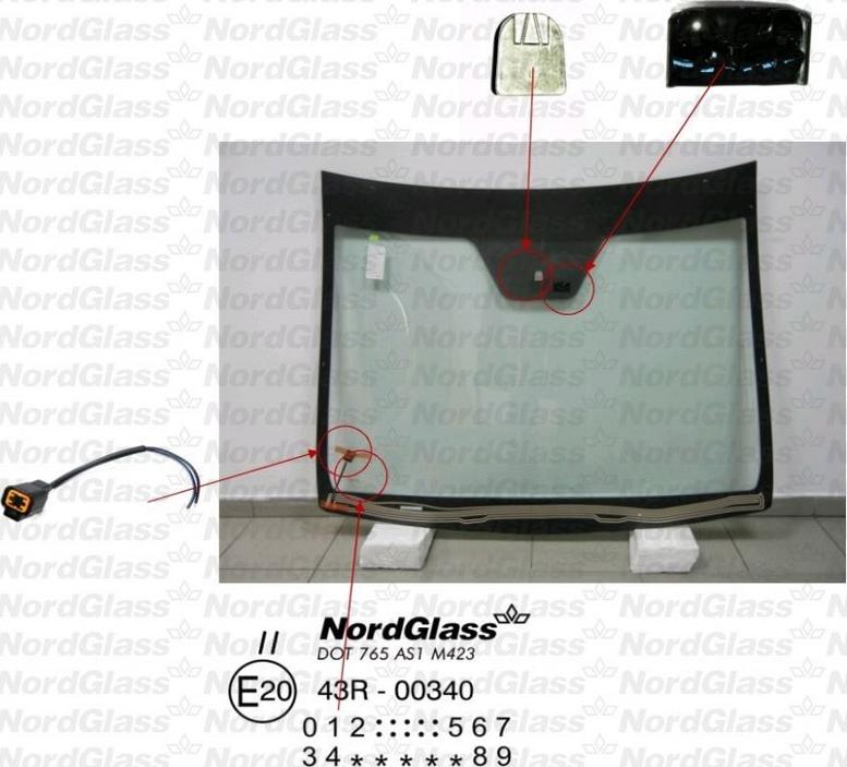 NordGlass 4042661 - Вітрове скло autocars.com.ua