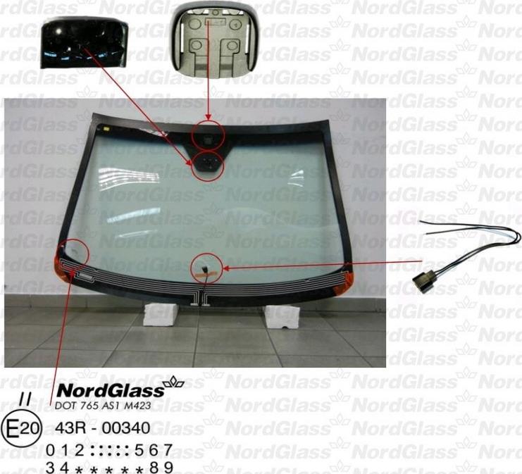 NordGlass 4044089 - Вітрове скло autocars.com.ua