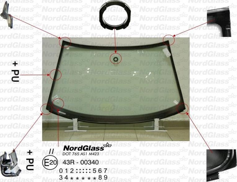 NordGlass 4042704 - Вітрове скло autocars.com.ua