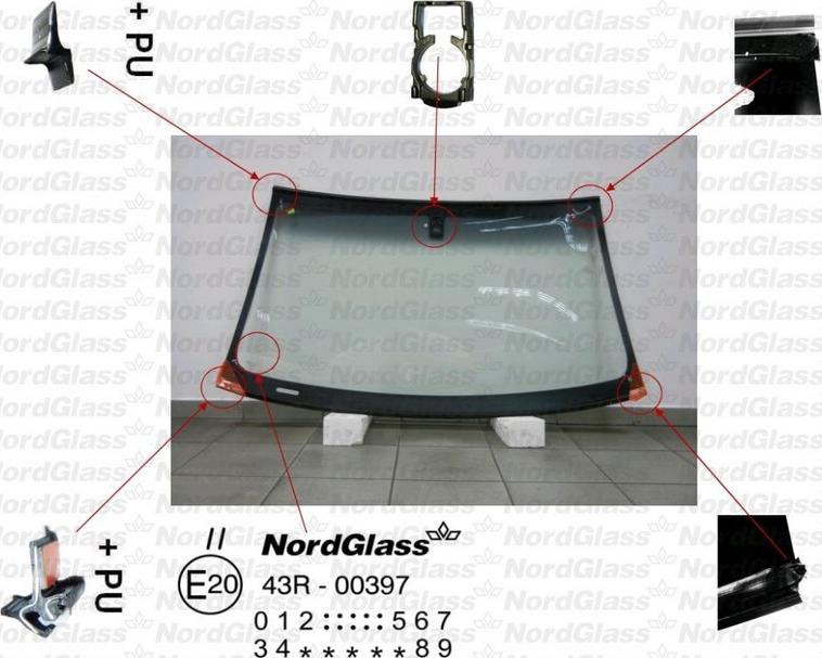 NordGlass 4043132 - Ветровое стекло avtokuzovplus.com.ua