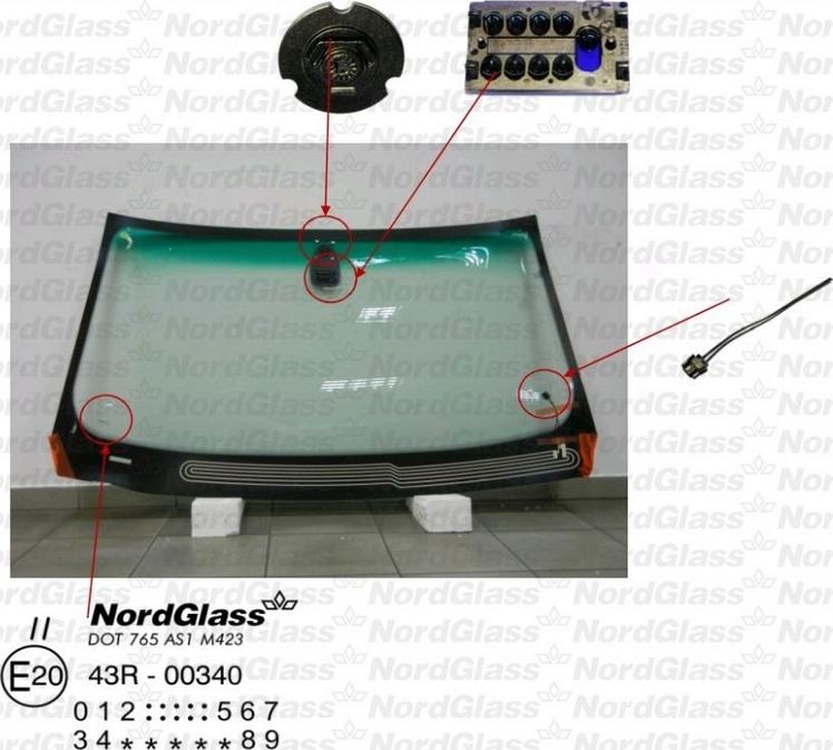 NordGlass 4043137 - Ветровое стекло avtokuzovplus.com.ua