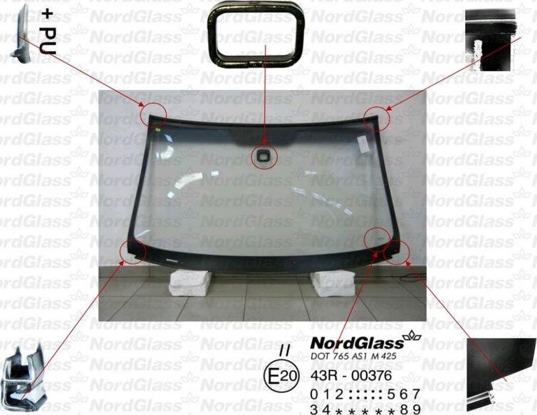 NordGlass 4043184 - Вітрове скло autocars.com.ua