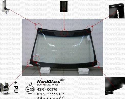 NordGlass 4043192 - Вітрове скло autocars.com.ua