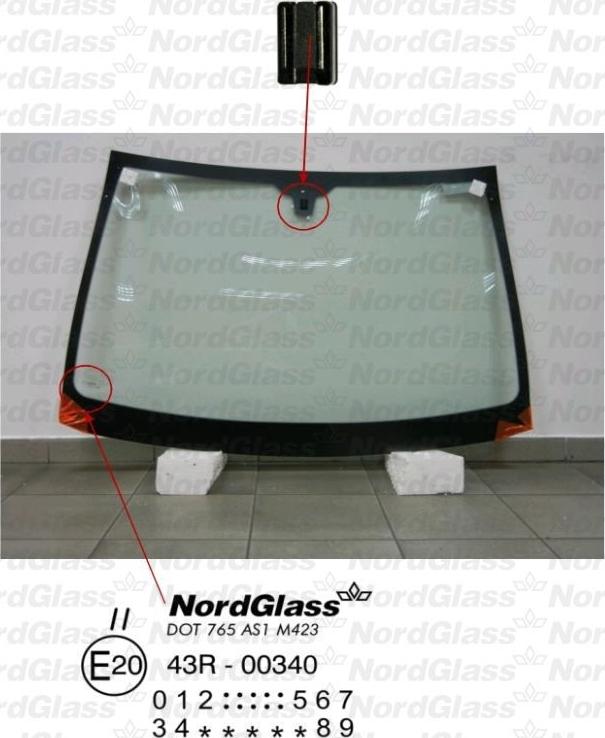 NordGlass 4043213 - Вітрове скло autocars.com.ua