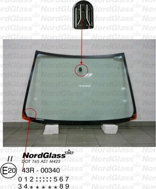 NordGlass 4043230 - Вітрове скло autocars.com.ua