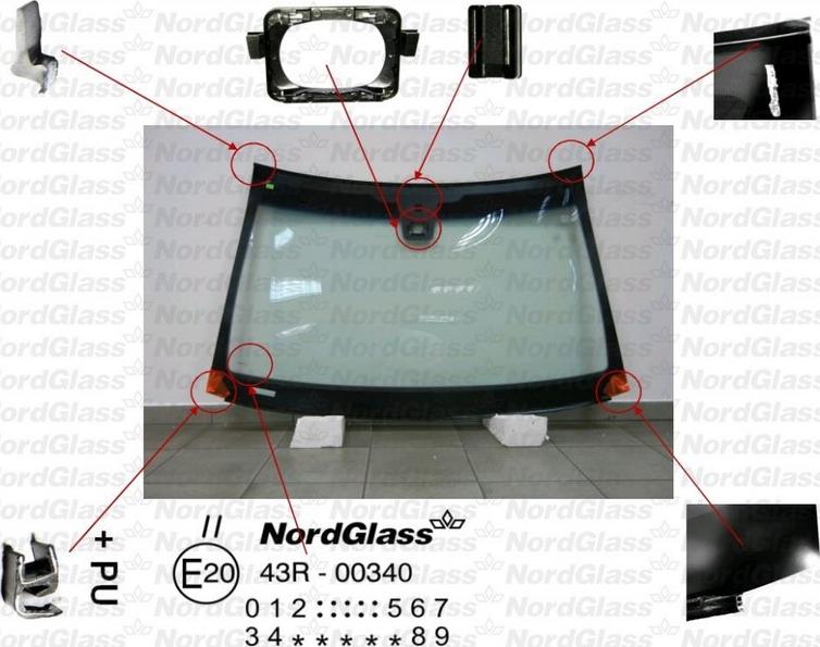 NordGlass 4043239 - Вітрове скло autocars.com.ua