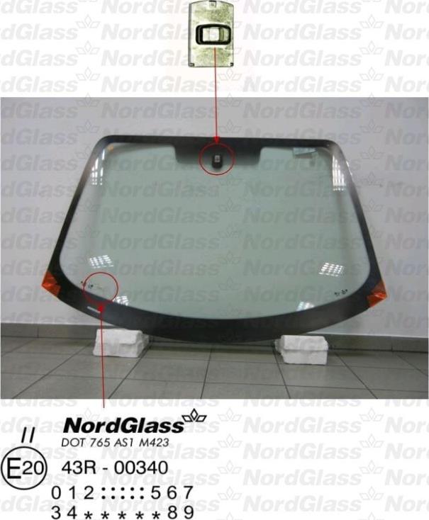 NordGlass 4043242 - Вітрове скло autocars.com.ua