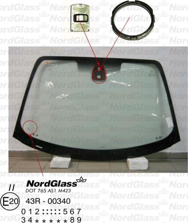 NordGlass 4043243 - Ветровое стекло avtokuzovplus.com.ua