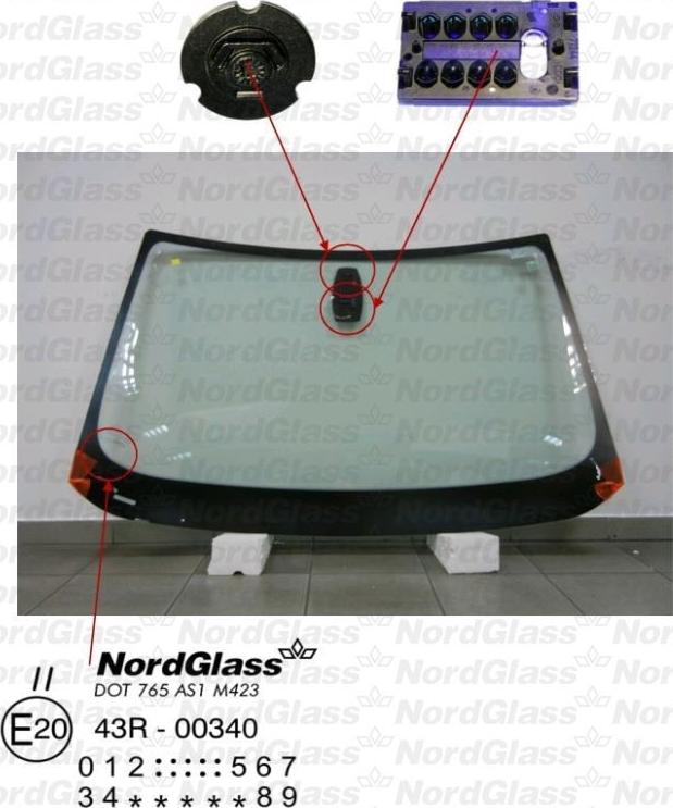 NordGlass 4043246 - Вітрове скло autocars.com.ua