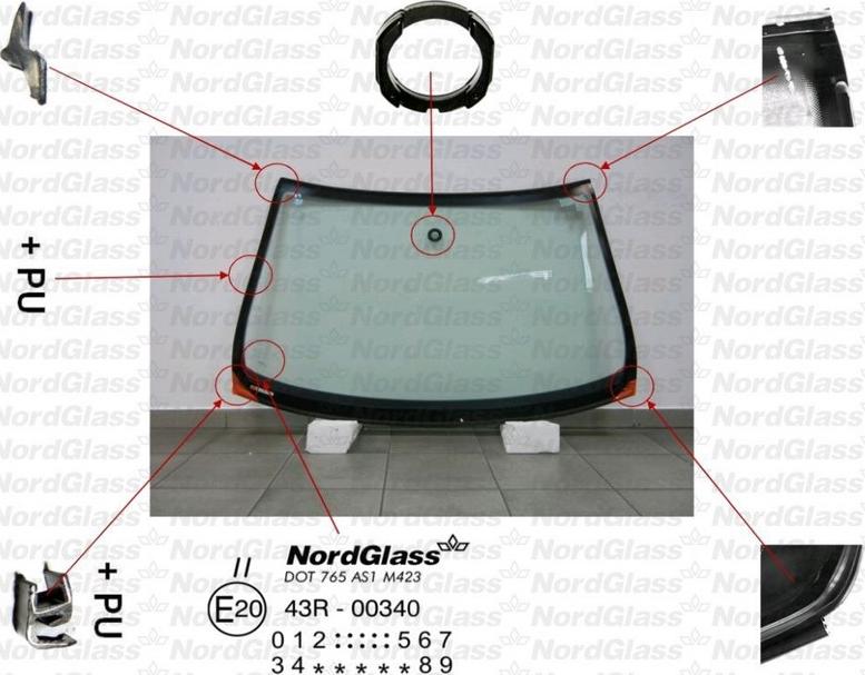 NordGlass 4043248 - Вітрове скло autocars.com.ua