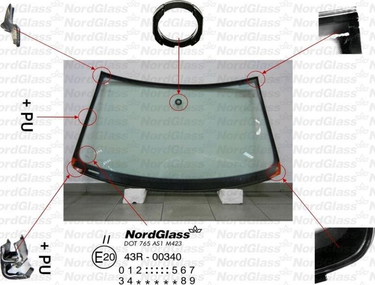 NordGlass 4043253 - Вітрове скло autocars.com.ua