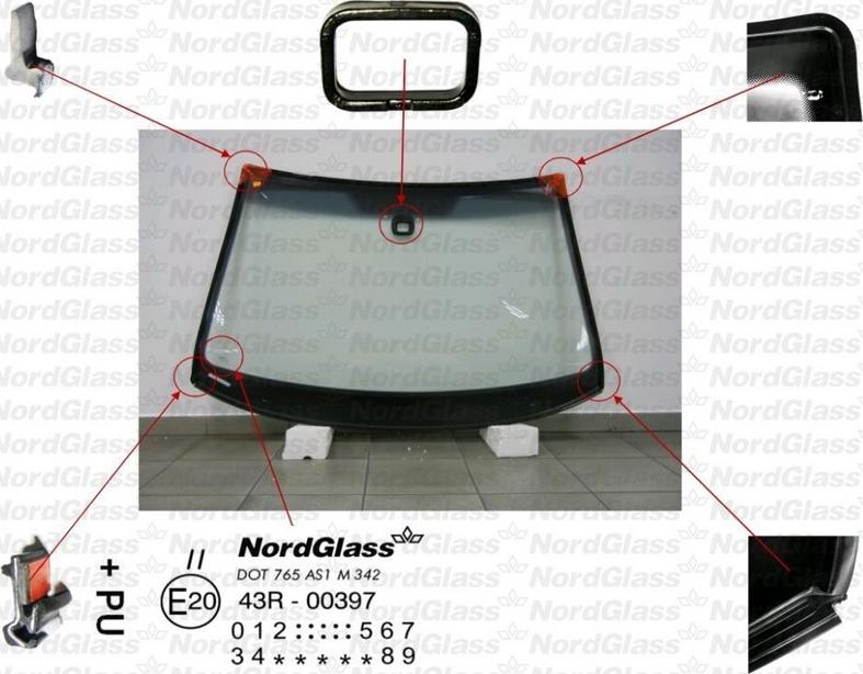 NordGlass 4043264 - Ветровое стекло avtokuzovplus.com.ua