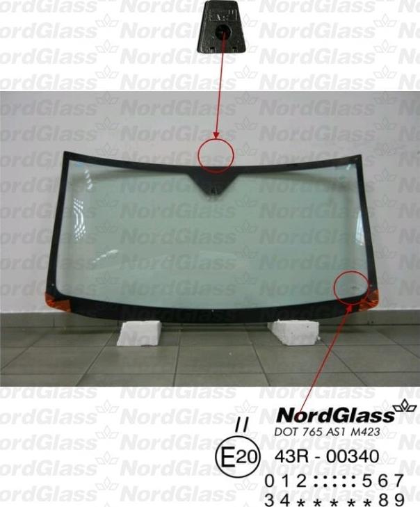 NordGlass 4043274 - Вітрове скло autocars.com.ua