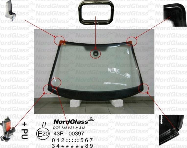 NordGlass 4043278 - Ветровое стекло avtokuzovplus.com.ua