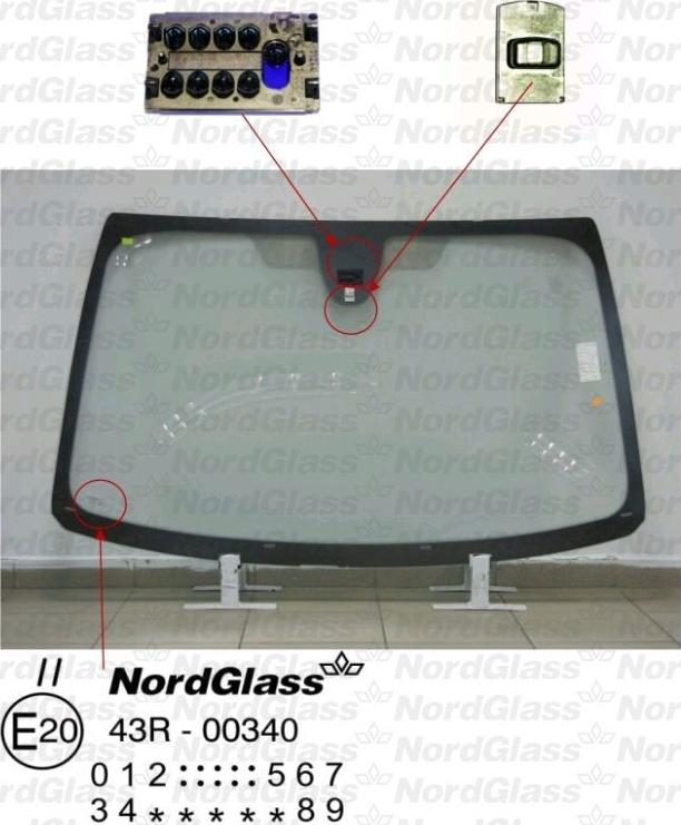 NordGlass 4043290 - Вітрове скло autocars.com.ua